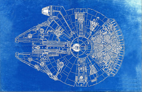 Millennium Falcon Technical Drawing at GetDrawings | Free download
