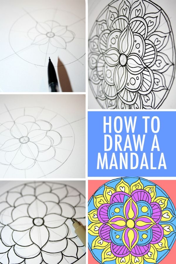 600x898 Learn How To Draw A Mandala Mandala, Mindfulness Activities