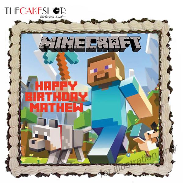 600x600 Minecraft Birthday Cake Delivery Singapore