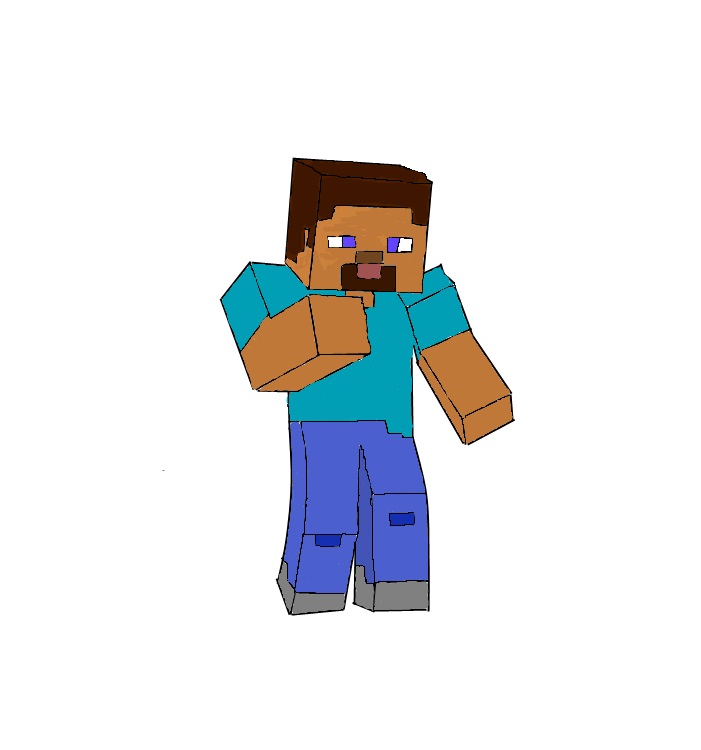 Minecraft Character Drawing at GetDrawings | Free download