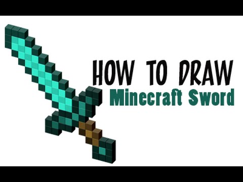 480x360 How To Draw A Diamond Sword From Minecraft (Or Really Any