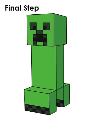 300x388 How To Draw A Creeper (Minecraft)