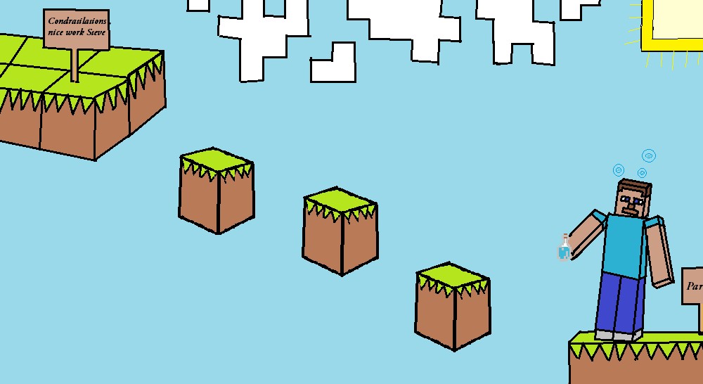 1000x546 An Very Cool Minecraft Parkour Drawing [Better In Preview] (With