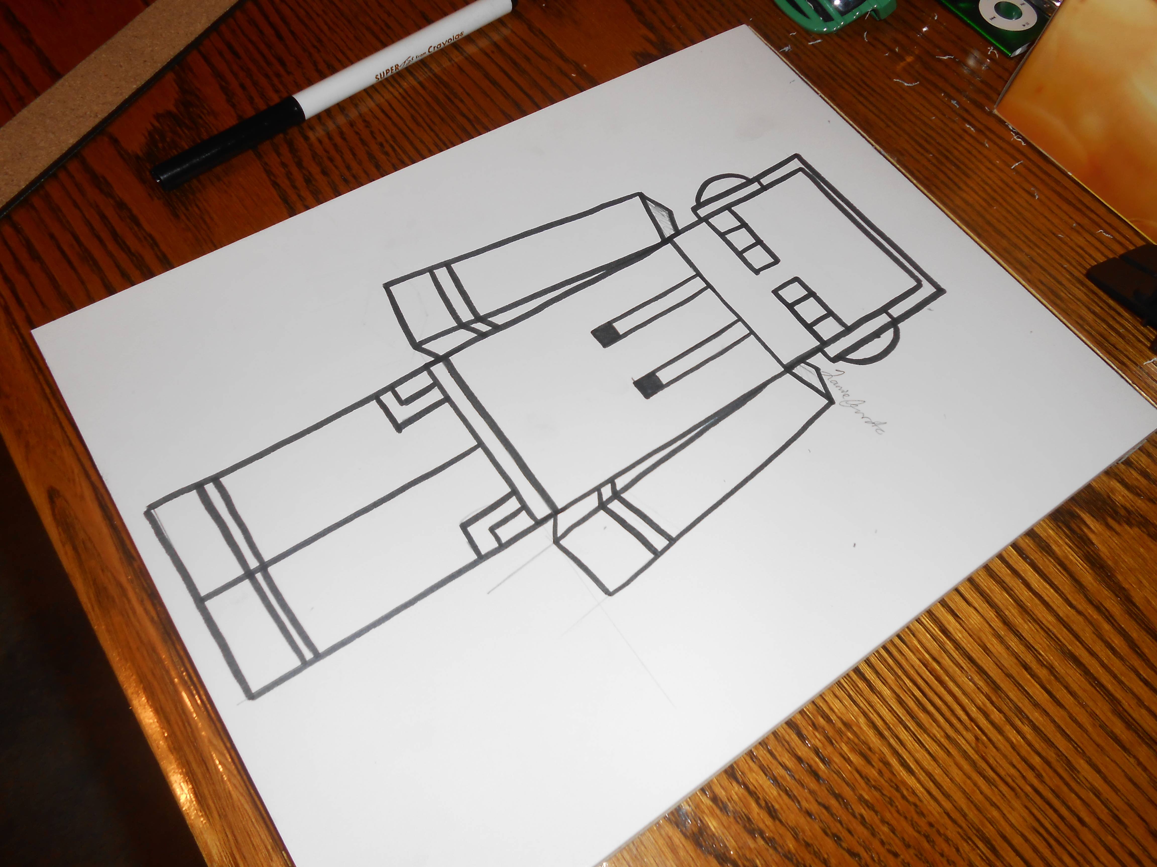 4608x3456 Minecraft Drawing! Dj Enderman