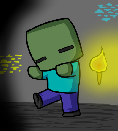 397x440 Minecraft Drawings Minecraft Drawing Chibi Zombie By Jojoful7