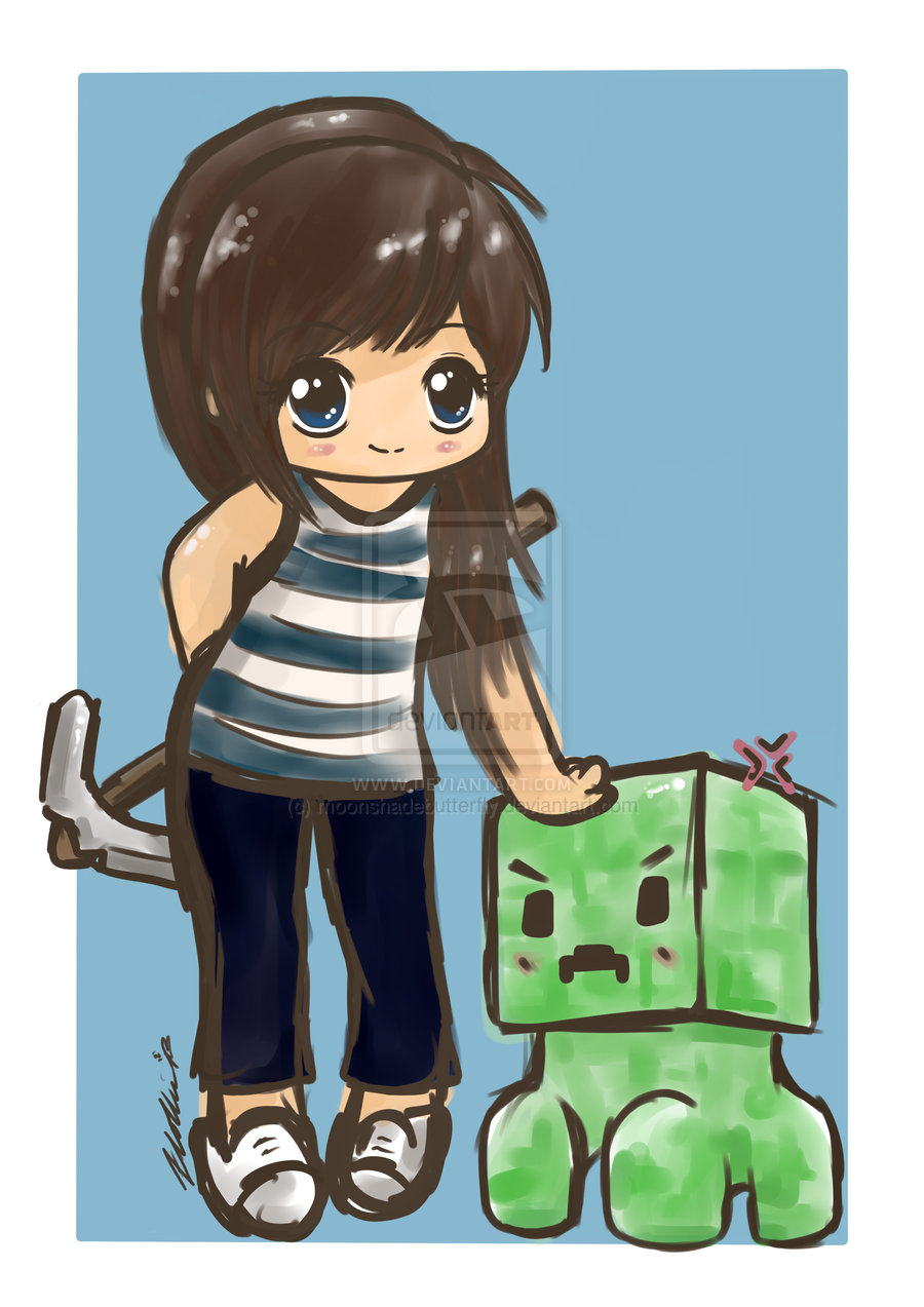 900x1273 Minecraft Girl Drawing