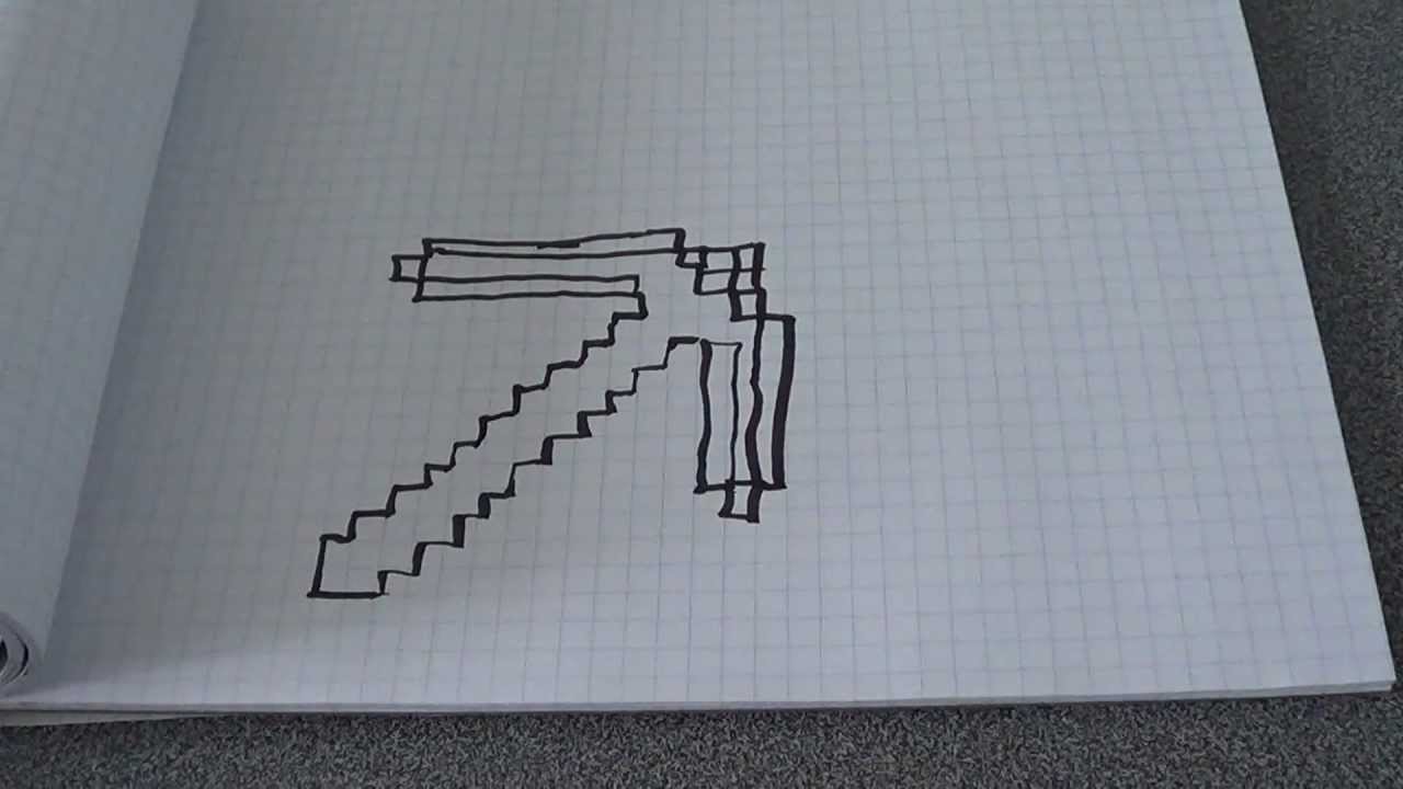 1280x720 How To Draw A Minecraft Pickaxe By Paul L.mts