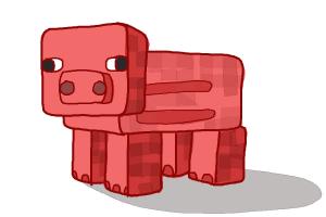 300x200 How To Draw A Minecraft Pig