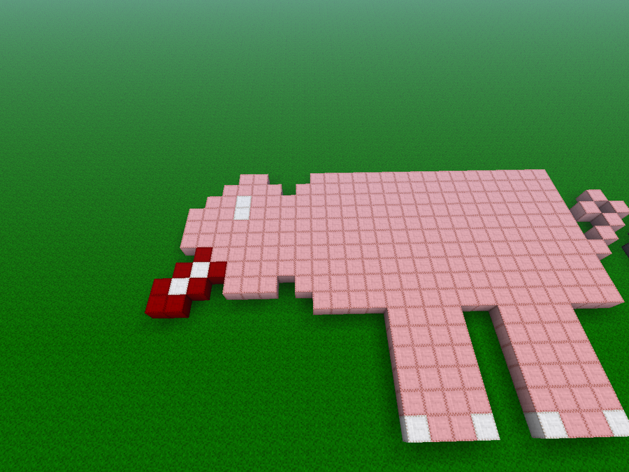 900x676 Minecraft Pig Drawing By Alien8edgamer
