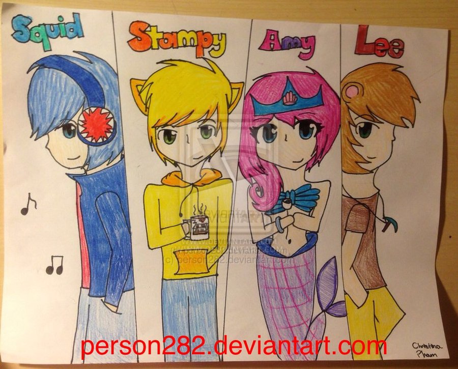 900x725 Stampy, Squid And L For Leeeee By Amelokitty