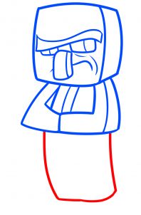 198x302 How To Draw A Minecraft Villager, Step By Step, Video Game