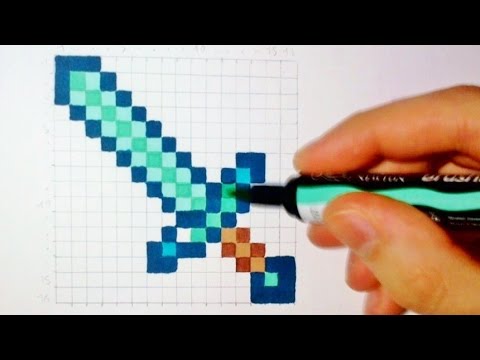 480x360 Pixel Art How To Draw A Minecraft Sword