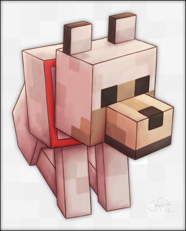 628x779 Minecraft Wolf By Spades4 On Indie Game Fan Art