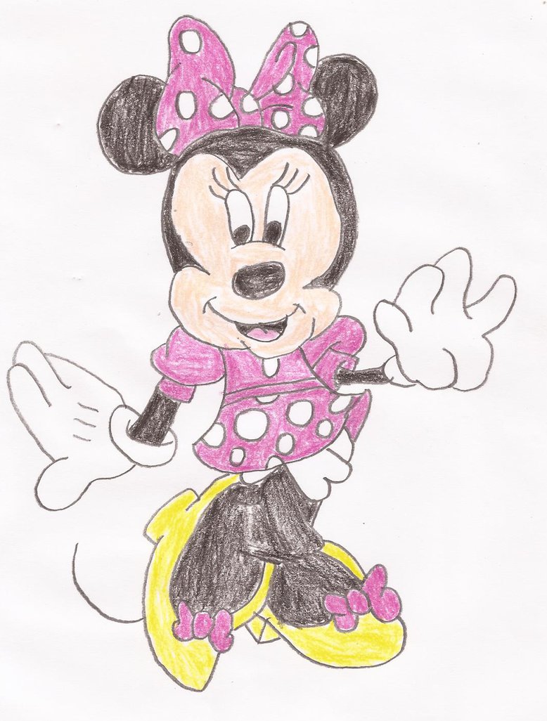 778x1026 Minnie Mouse Drawing By Kittyjewelpet78