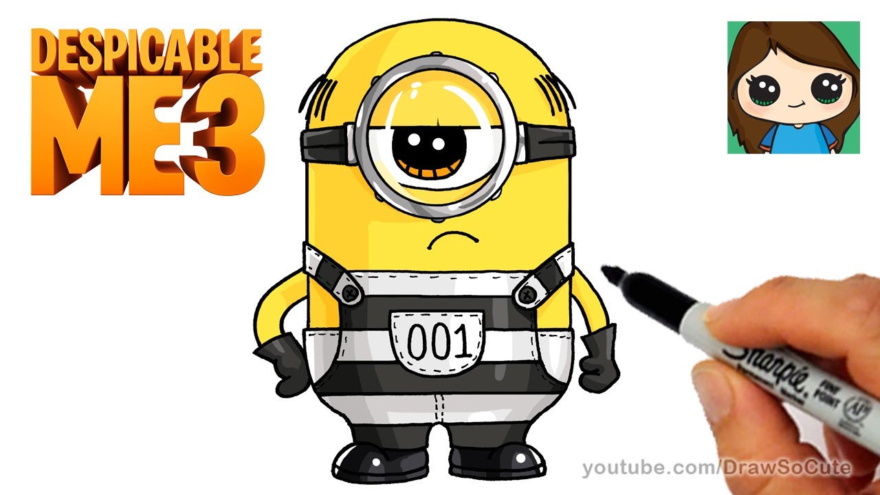 1280x720 How To Draw A Minion Despicable Me 3