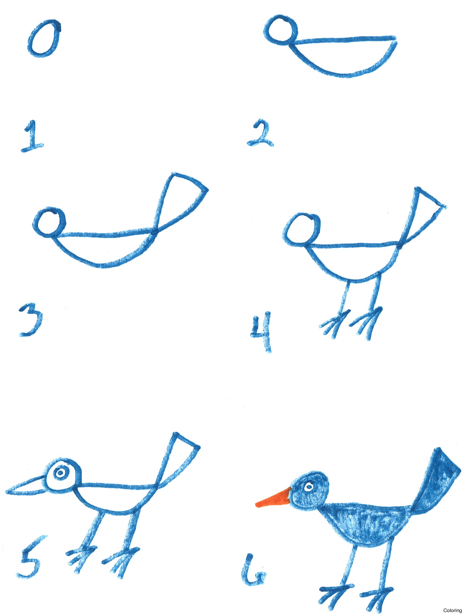 1593x2106 Drawing Of Birds For Kids How To Draw A Bird Youtube Coloring 23f