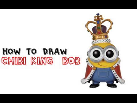 480x360 How To Draw Cute Chibi King Bob From The Minions Movie With Easy
