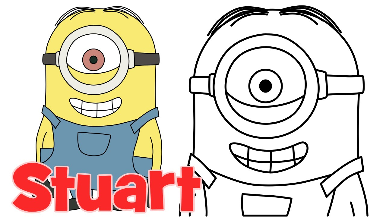 1280x720 Minion Drawing Step By Step How To Draw Minions Stuart Step By