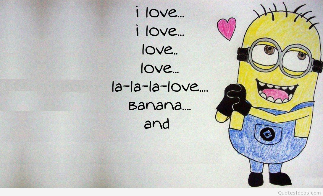 1092x665 Love Banana Drawing Cartoon With Minion