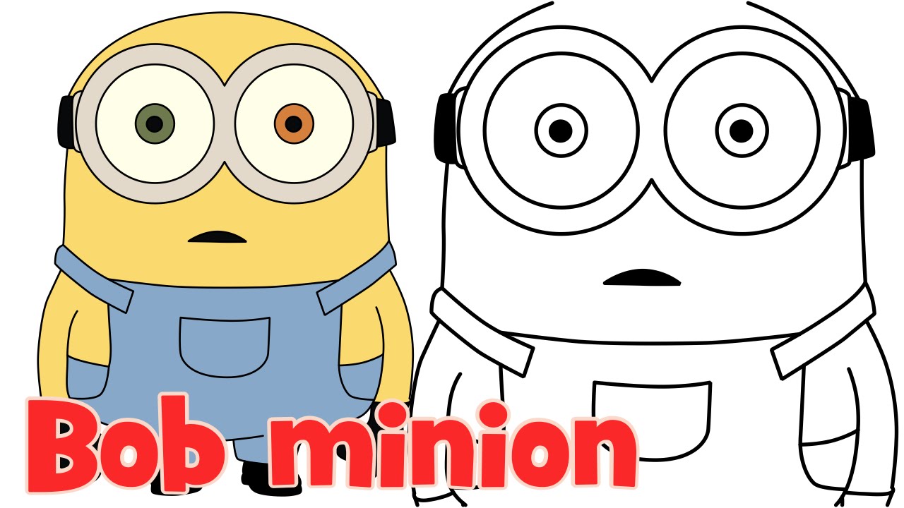 1280x720 How To Draw Minion Bob From Despicable Me 2 Step By Step Easy