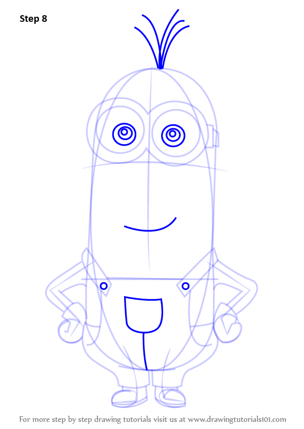 600x846 Learn How To Draw Kevin From Minions (Minions) Step By Step