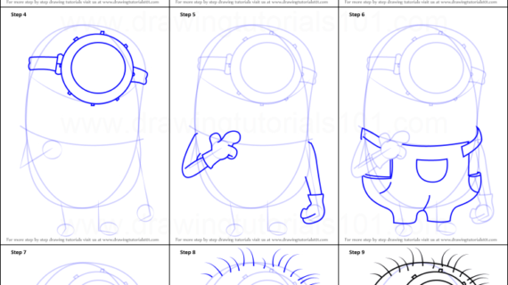 570x320 Minions Drawing Step By Step How To Draw Stuart From Minions