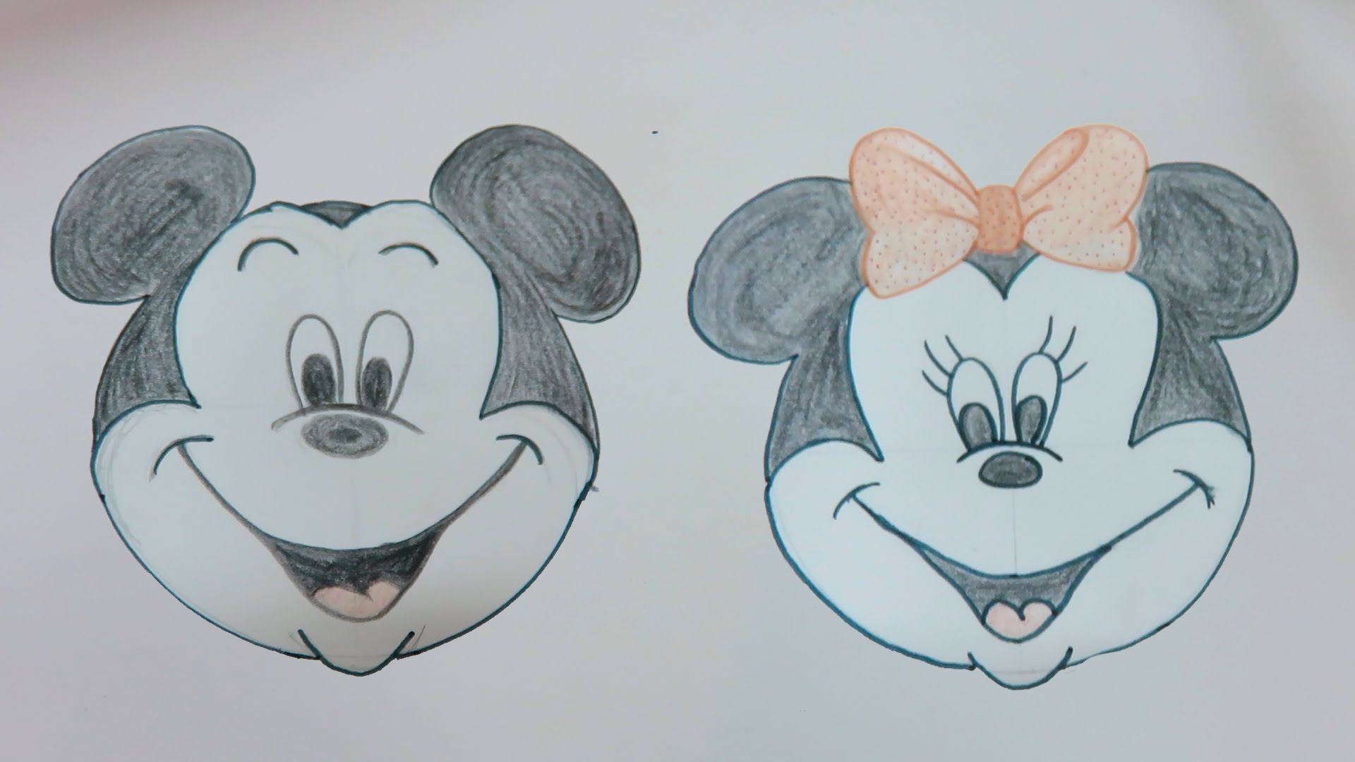 1920x1080 Drawing Tutorial Disney Mickey Mouse Amp Minnie By Playdoh Cap