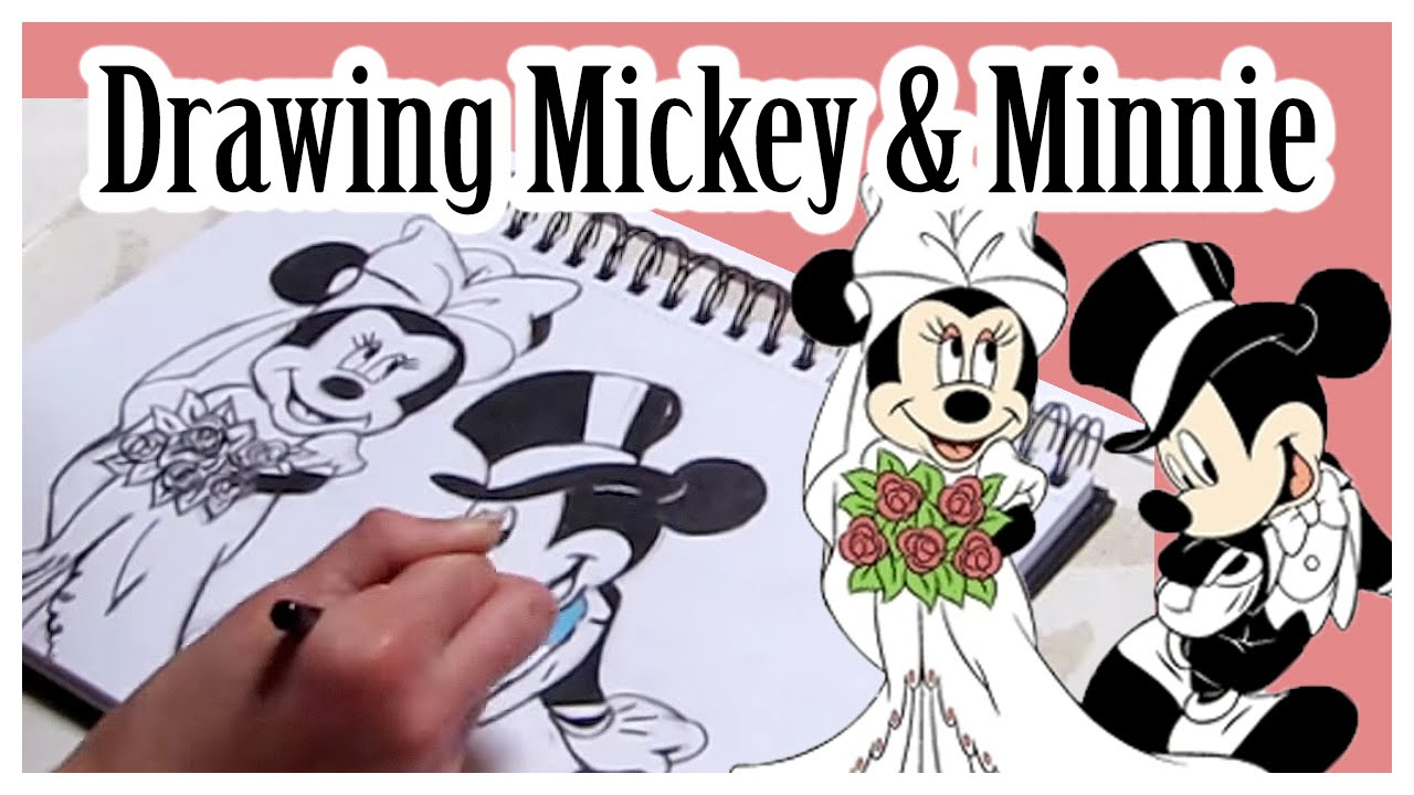 1280x720 Minnie And Mickey Mouse Drawings In Pencil Pencil Drawings