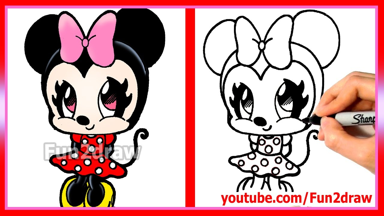 1280x720 Cute Minnie Mouse Drawing