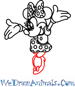 300x350 How To Draw Minnie Mouse