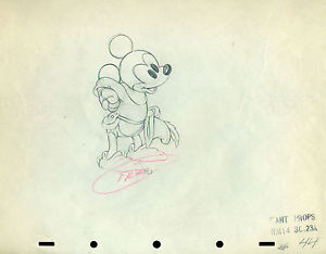 300x234 Mickey Mouse Amp Minnie Mouse Brave Little Tailor 1938 Disney Cel