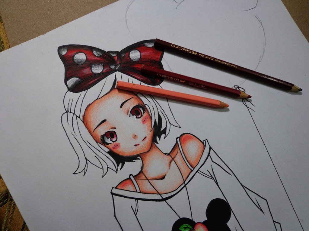 1024x768 Minnie Mouse The Draw 3 By Skullboythe