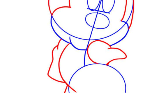 570x320 Minnie Mouse Face Drawing How To Draw Minnie Mouse, Step By Step