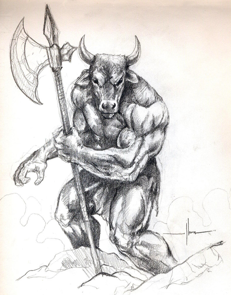 792x1009 The Minotaur Fantasy Art , Tattoo
