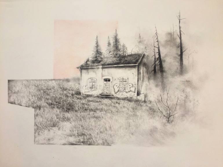 770x577 Saatchi Art Mist Drawing By Magdalena Lamri