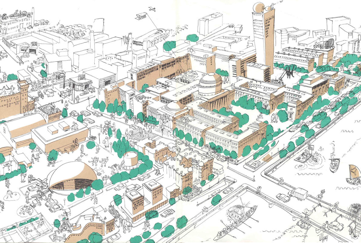 1191x801 Drawing Of Mit Campus Exhibits Institute Archives Amp Special
