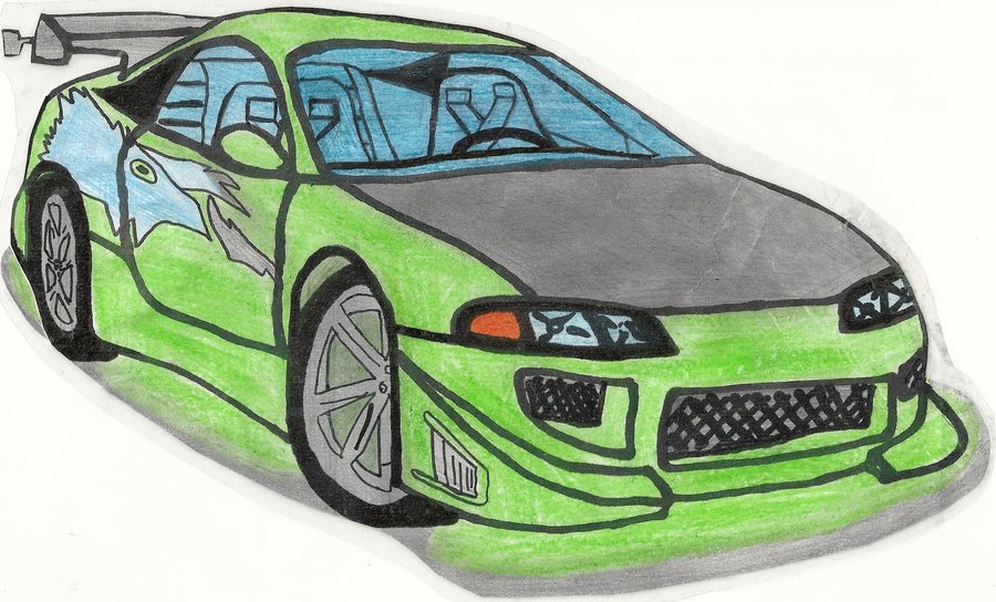 Mitsubishi Eclipse Drawing at GetDrawings | Free download