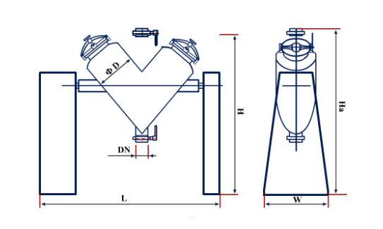 543x325 V Con Mixer Drawing 543