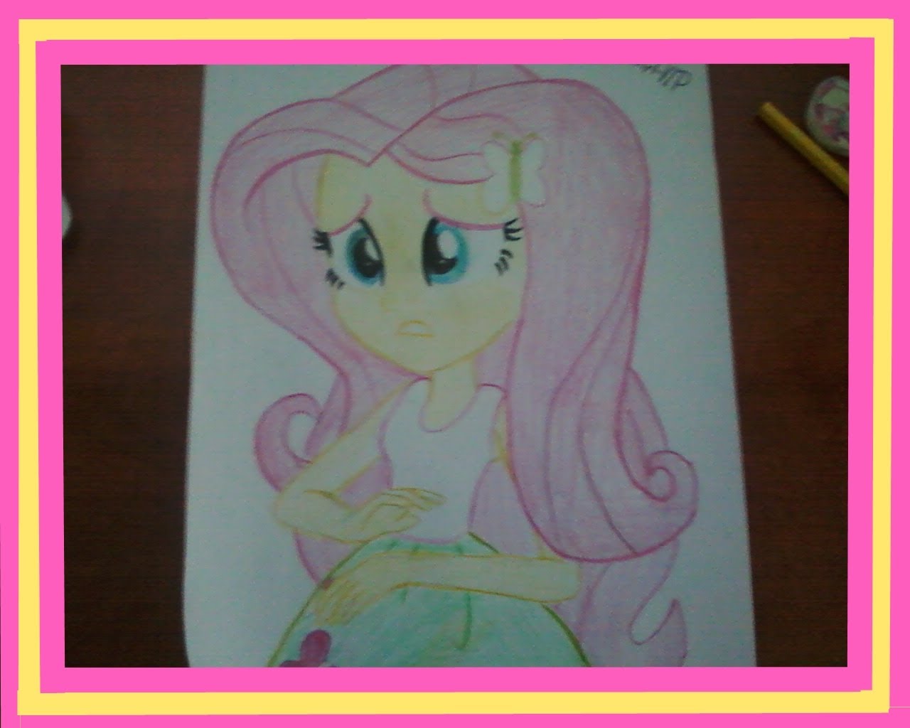 1280x1024 Drawing Of Fluttershy From Equestria Girls By Sweetgir Vip