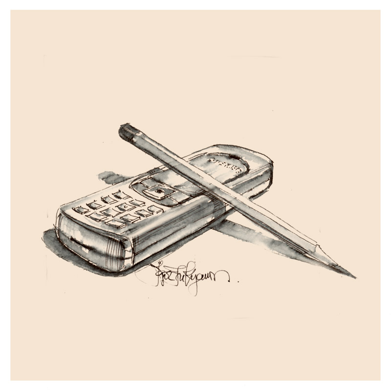 800x799 Cell Phone Drawing