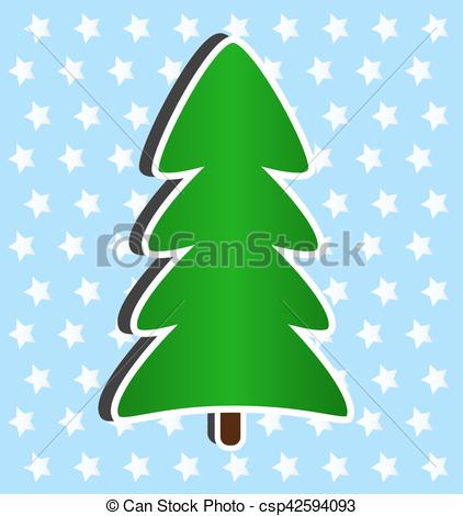422x470 Modern Christmas Tree On Blue Background Eps Vectors
