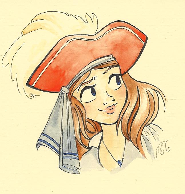 647x680 Pirate Girl By Molly Draw