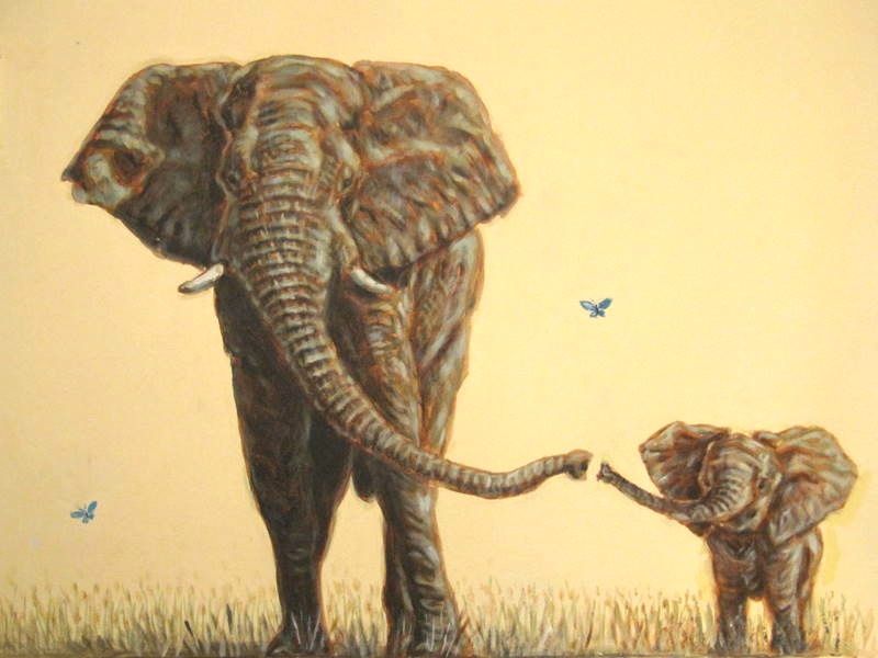800x600 Amazingly Detailed Wildlife Drawings For Conservation Elephants