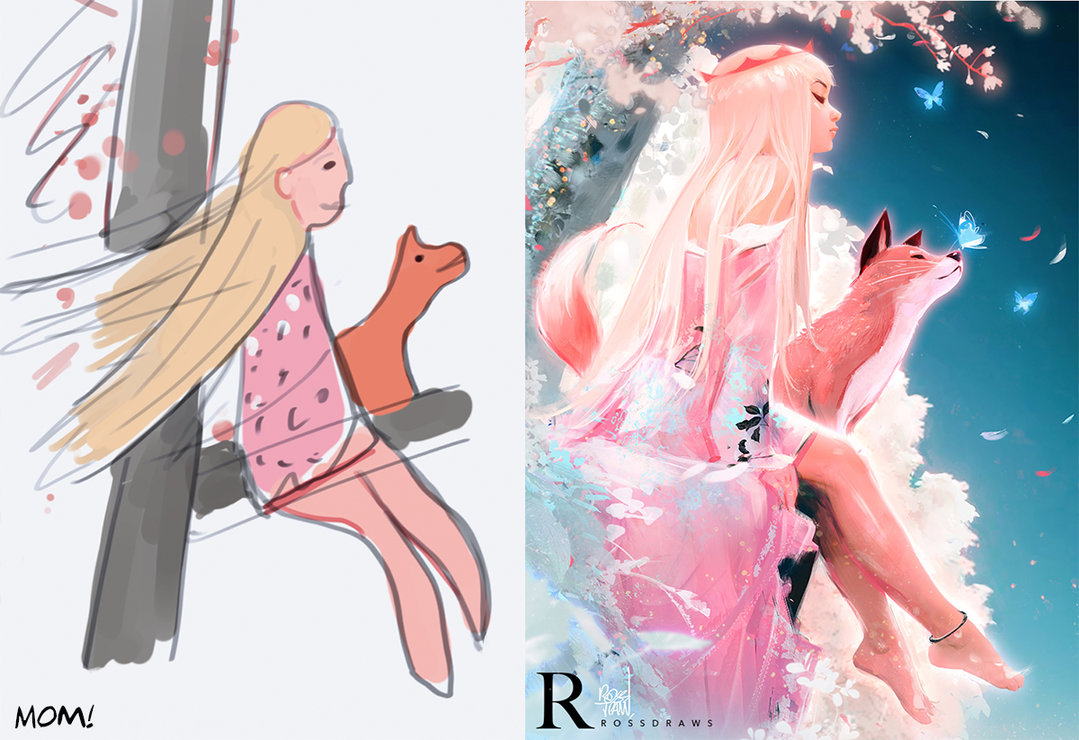 1079x740 Mom's Drawing! Youtube By Rossdraws