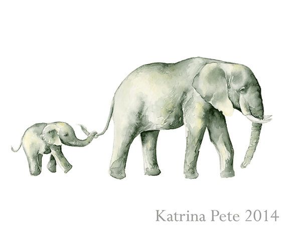 570x456 Gallery Elephant Mom And Baby Drawing,