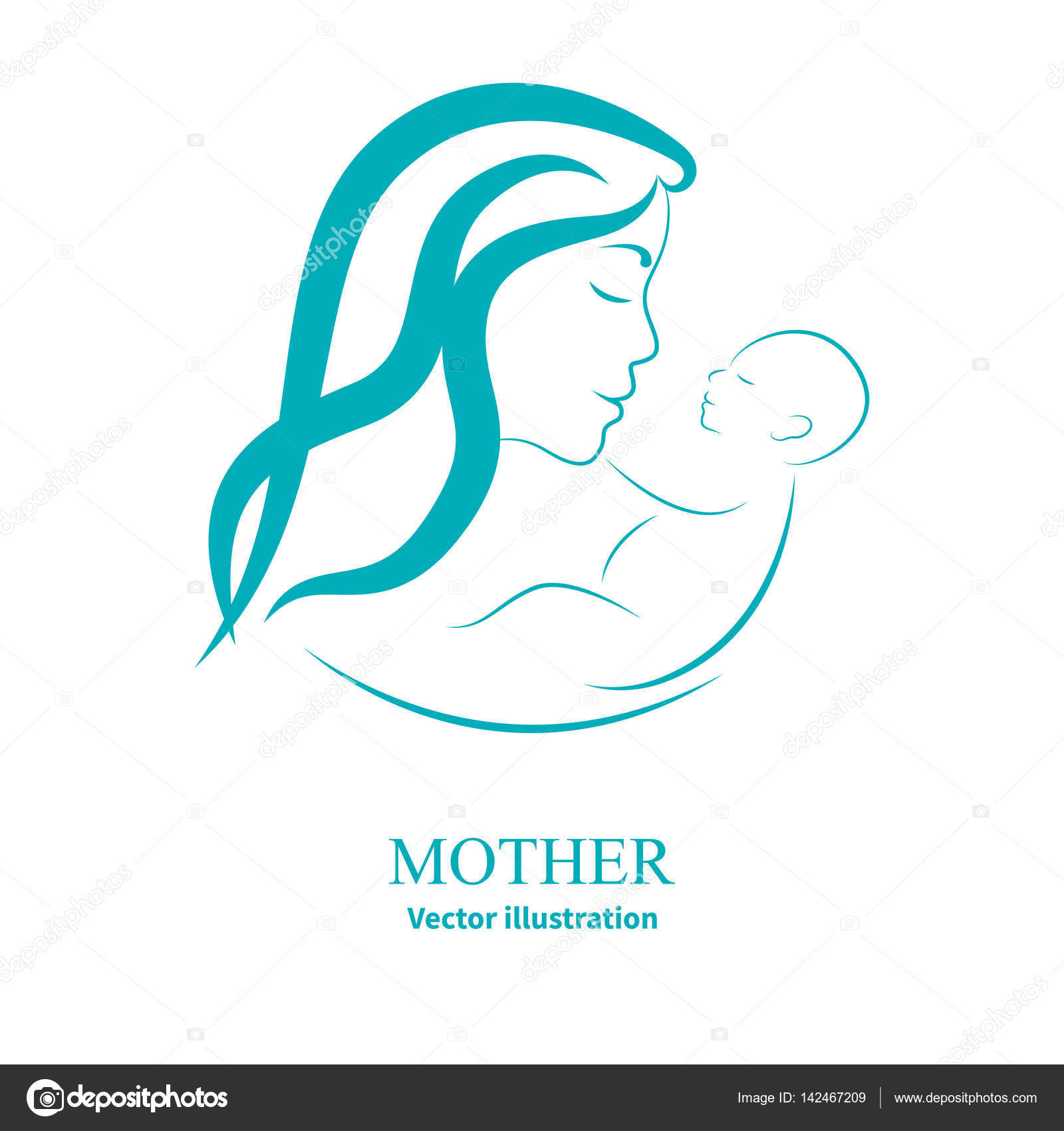 1600x1700 Logo Mom And Newborn Baby Stock Vector
