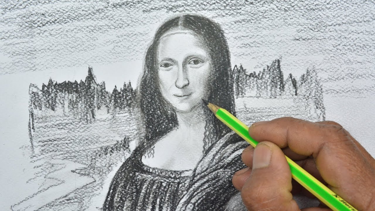 1280x720 How To Draw The Mona Lisa With Pencil
