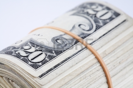 450x300 Bank Roll Of Hundred Dollar Bills