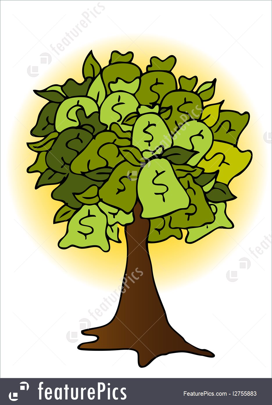 936x1392 Illustration Of Money Bag Tree Drawing