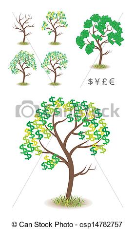 277x470 Money Tree Illustration. Smooth And Nice Detail Clipart Vector